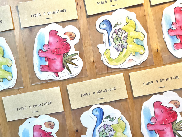 Dino Planter Sticker Pack